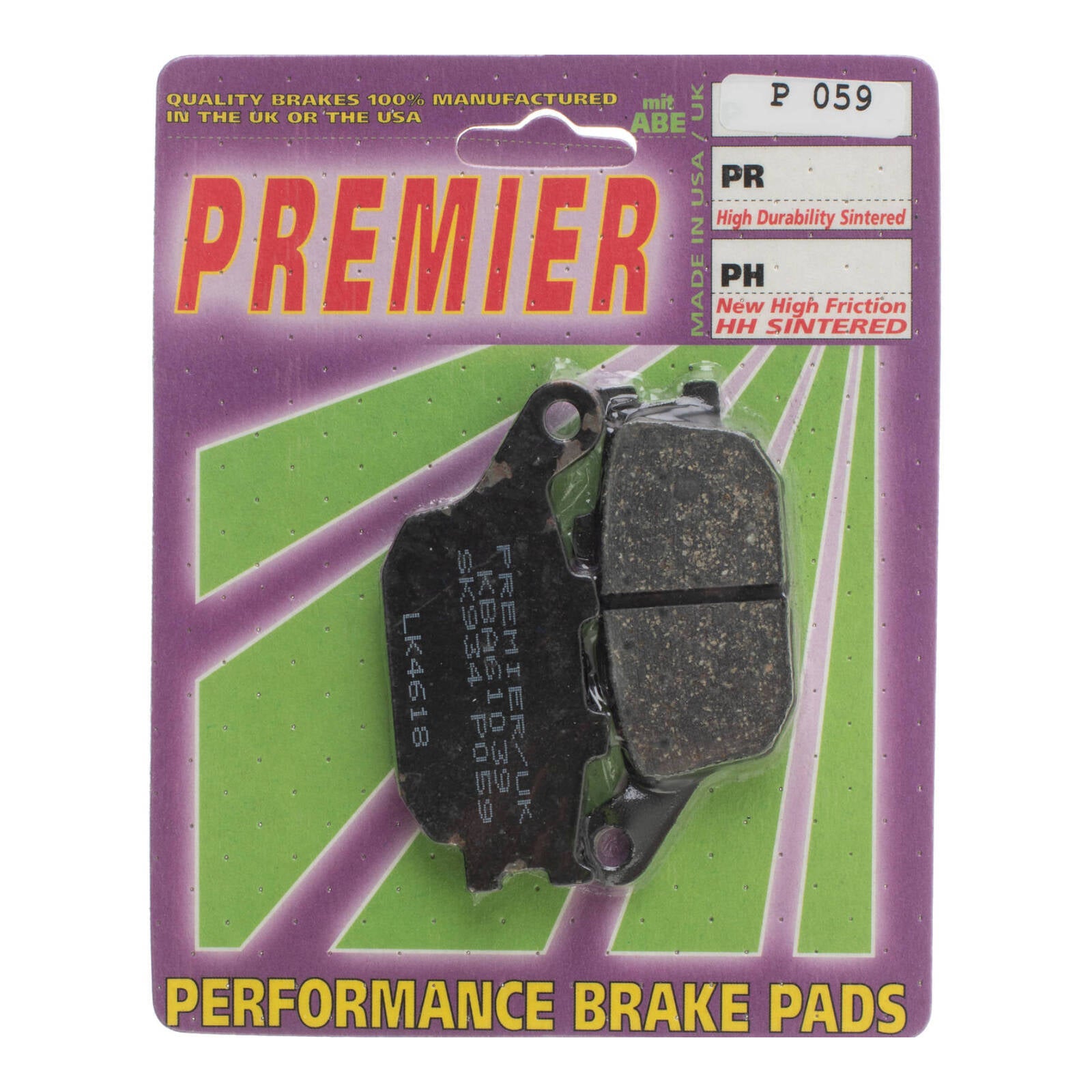 Premier Brake Pads P Organic Standard