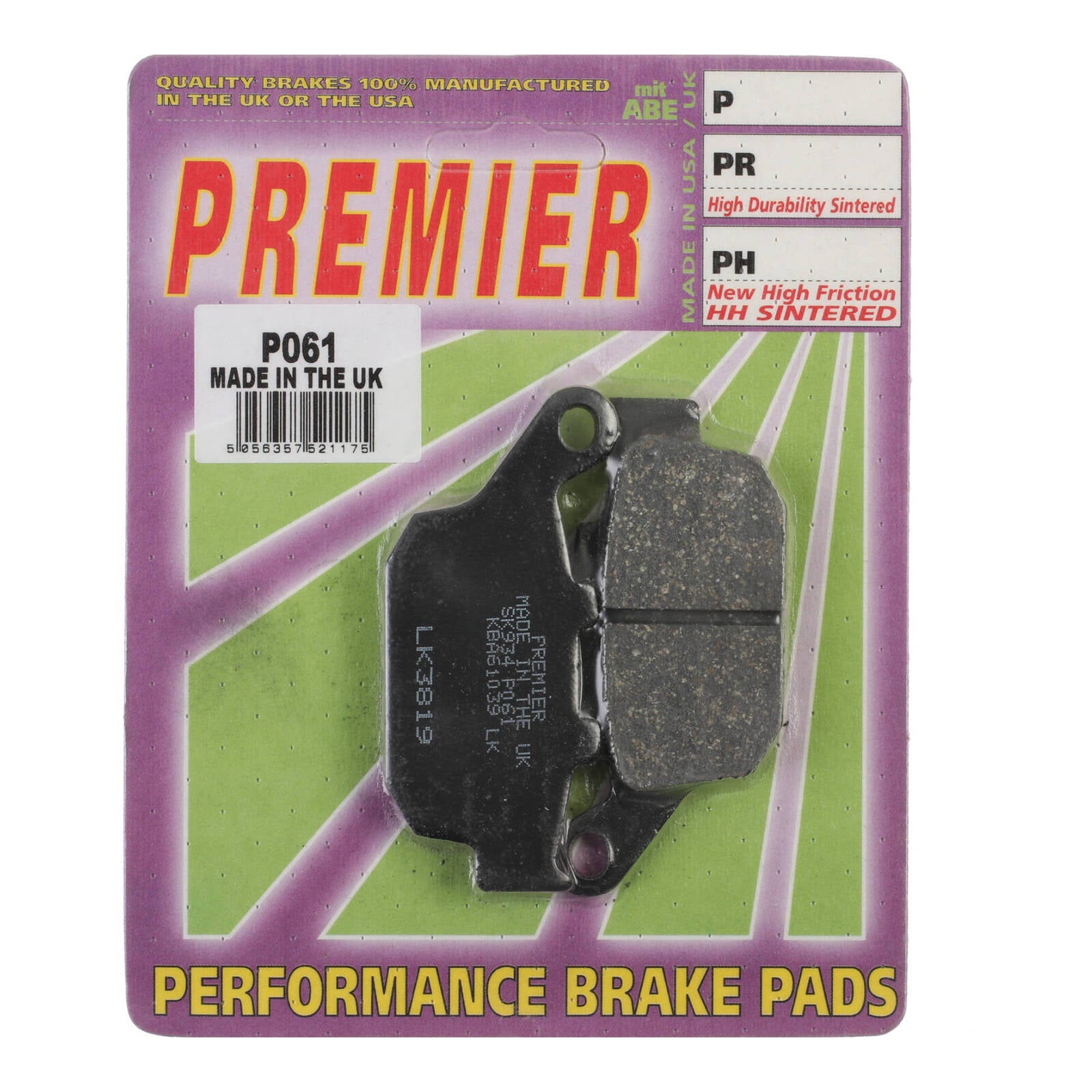 Premier Brake Pads P Organic Standard