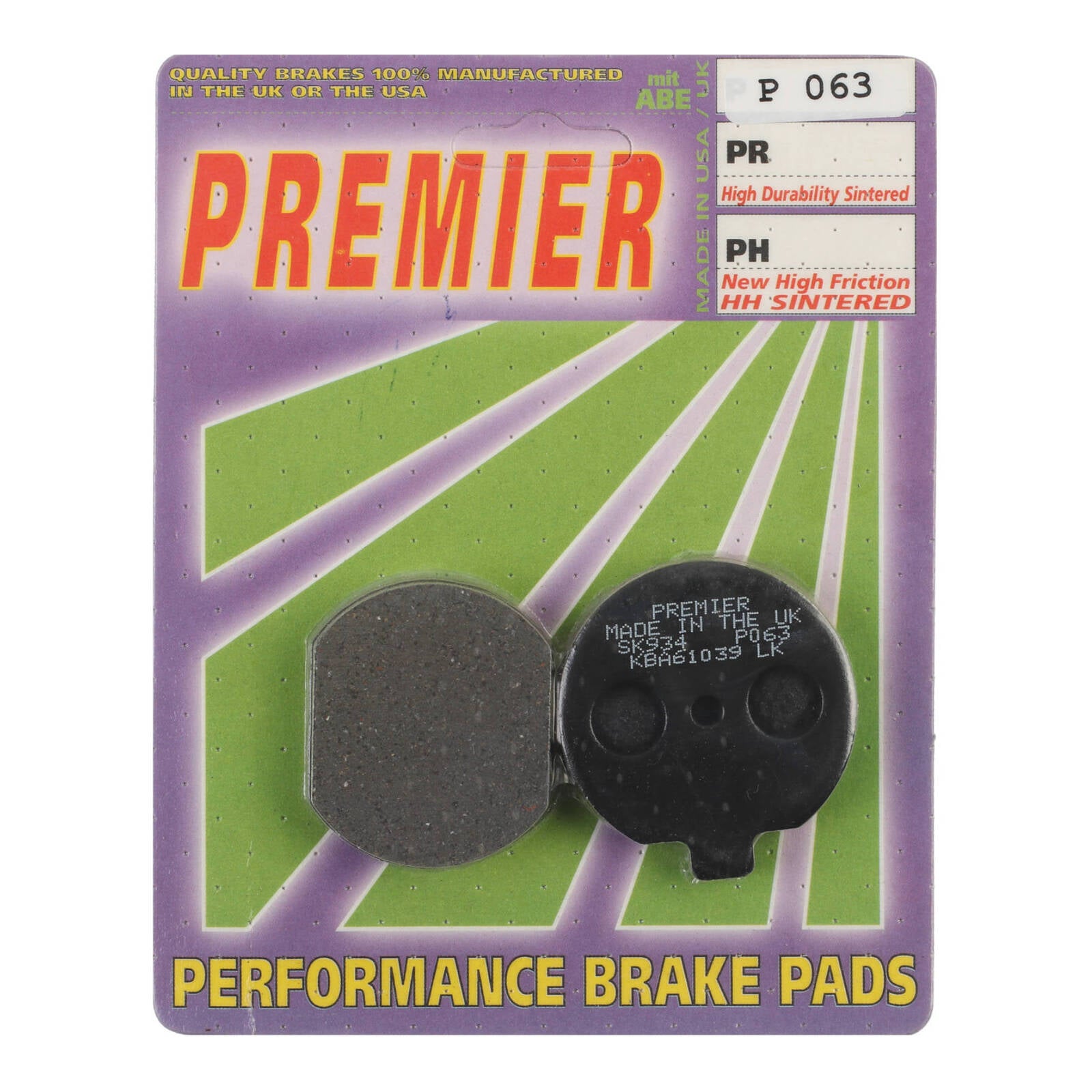 Premier Brake Pads P Organic Standard