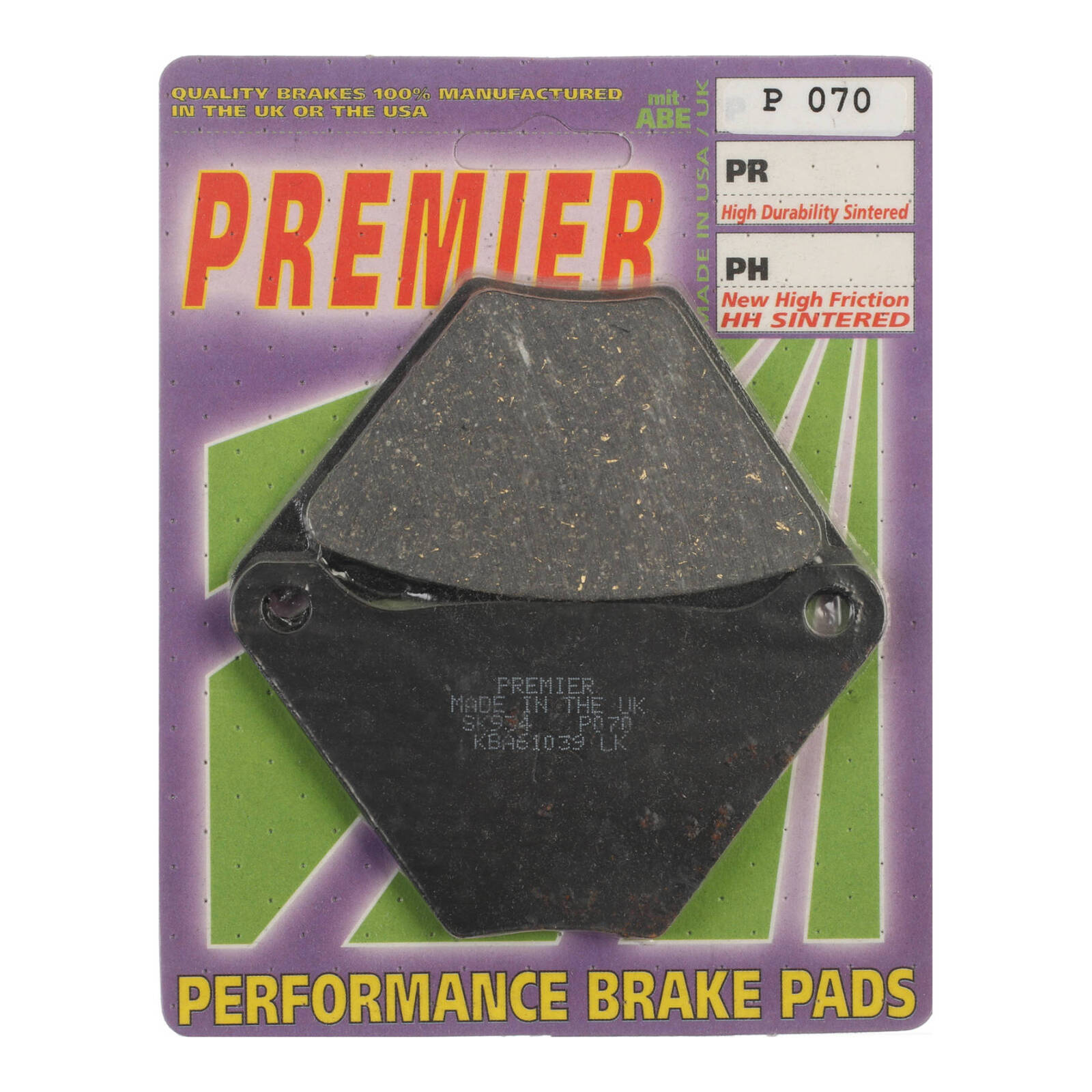 Premier Brake Pads P Organic Standard