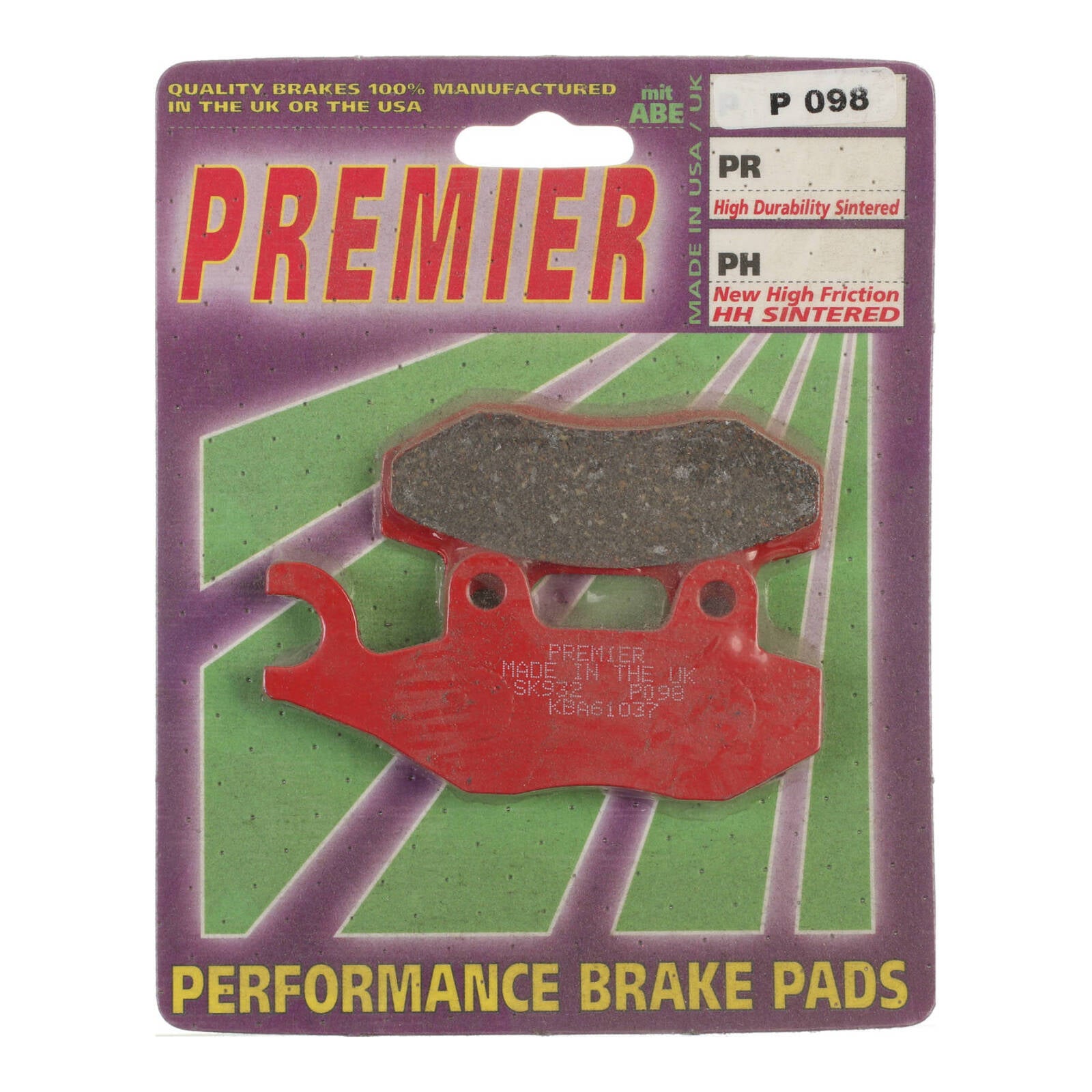 Premier Brake Pads P Organic Standard