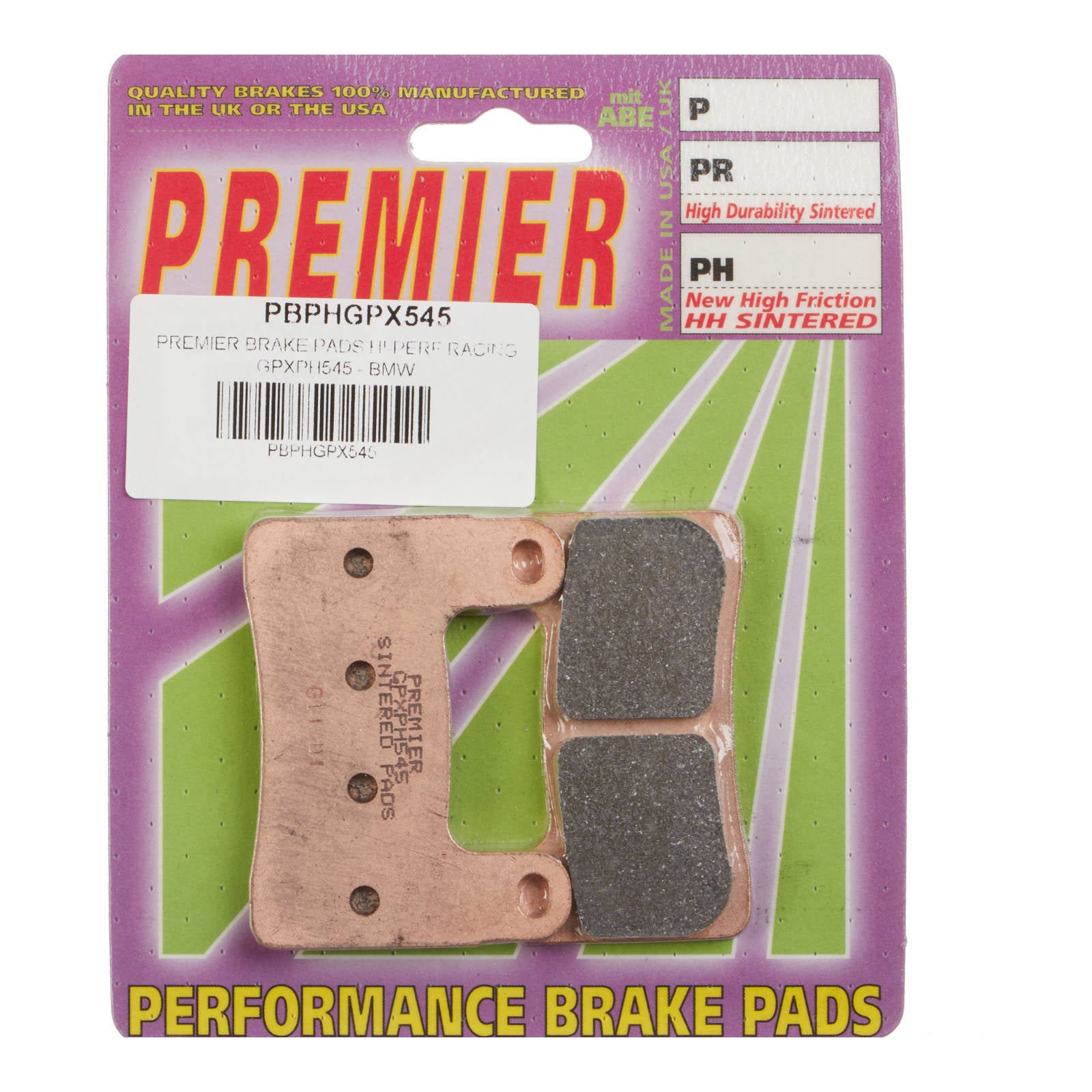 Premier Brake Pads Gpx Ph Sintered Racing Only