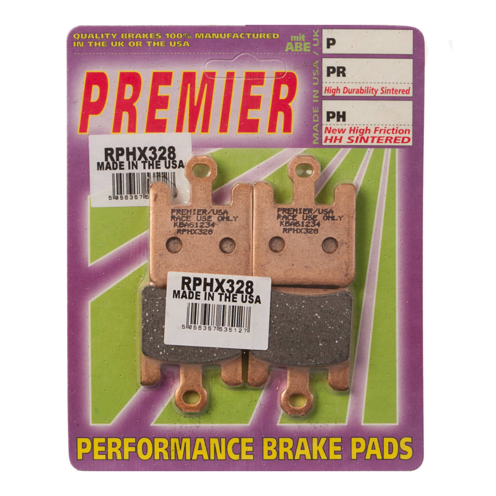 Premier Brake Pads Rphx Sintered Racing Only