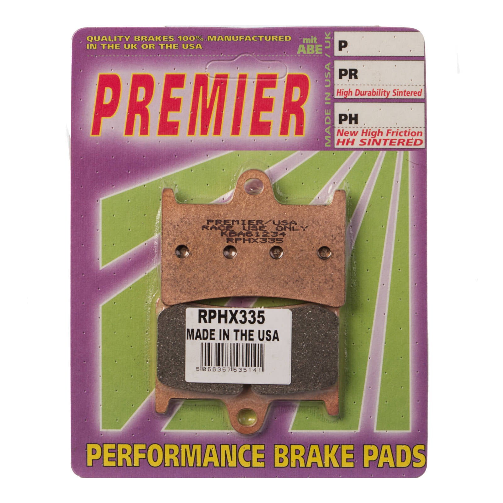 Premier Brake Pads Rphx Sintered Racing Only