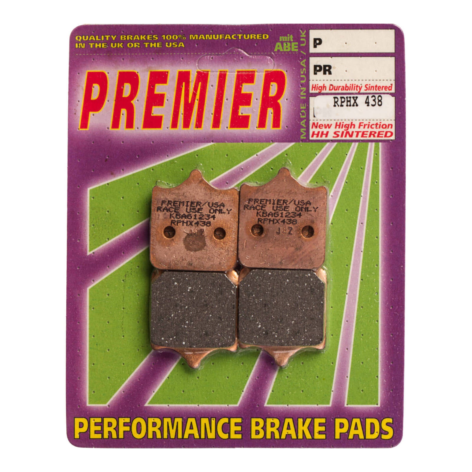 Premier Brake Pads Rphx Sintered Racing Only