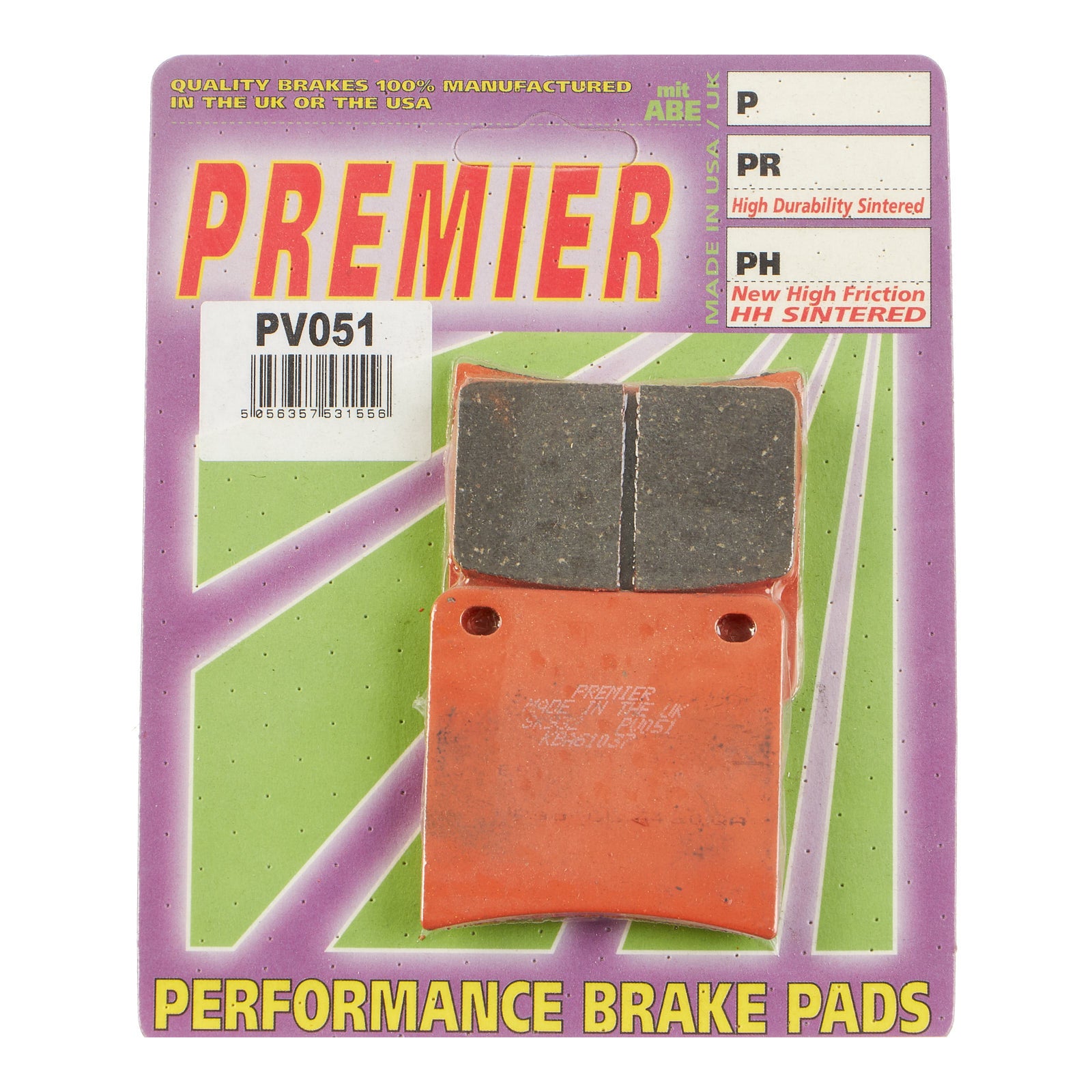 Premier Brake Pads Pv Semi Sintered
