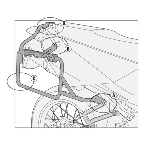 GIVI PANNIER FRAMES - KTM 950/990 ADV 03-13 (CAM)  [ONC01]