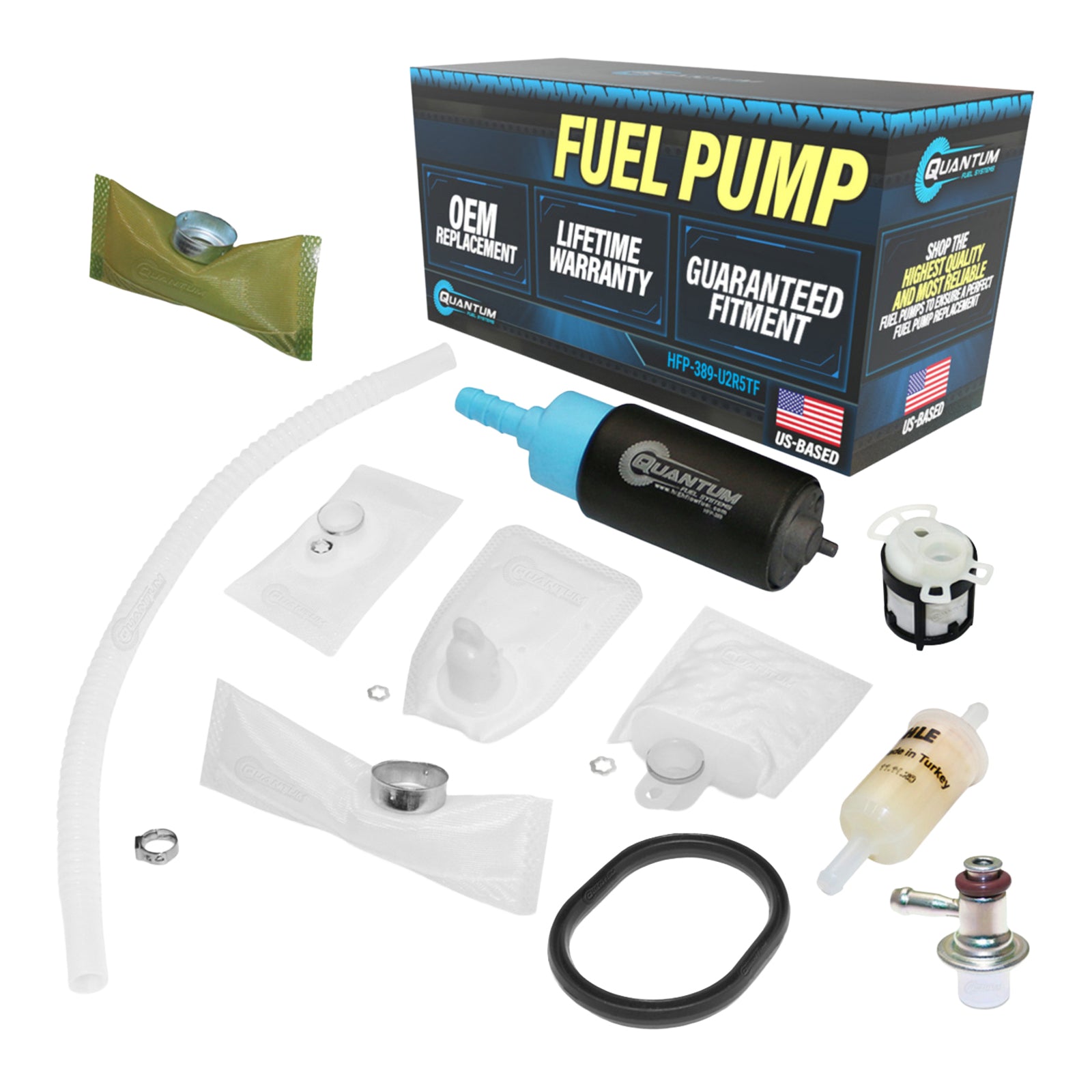 Quantum In Tank Efi Fuel Pump With Regulator + Tank Seal + Filter