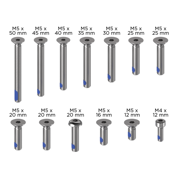 Quad Lock Replacement Screw Set V2 - 13 Piece
