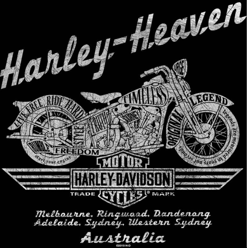 HARLEY-DAVIDSON MENS LONG LOGO BAR & SHIELD HOODIE