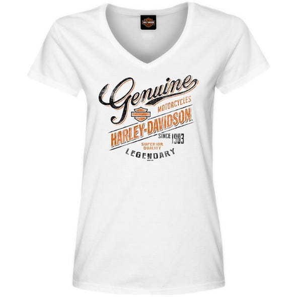 HARLEY-DAVIDSON WOMENS WOVINTAGE GENUINE T-SHIRT