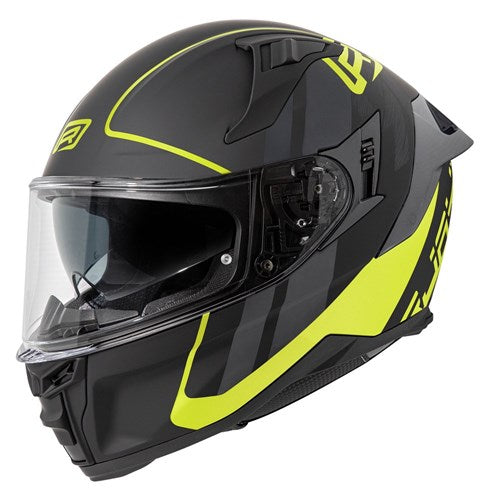 RJAYS DOMINATOR III HELM SPRINT MATTE BLK/NEON YLW (XS)