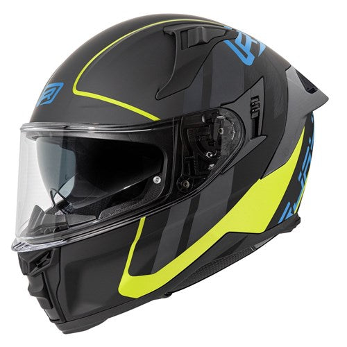 RJAYS DOMINATOR III HELM SPRINT MATTE BLU/YLW (XS)