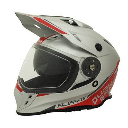 RJAYS DAKAR II HELM GLOSS SIL/RED (SM)  [ONC01]