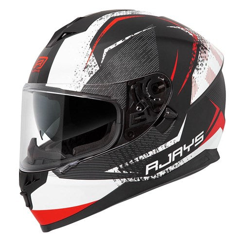 RJAYS DOMINATOR II HELM STRIKE MATT WHT/RED (LG)  [ONC01]