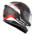 RJAYS DOMINATOR II HELM STRIKE MATT WHT/RED (LG)  [ONC01]