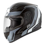 RJAYS GRID HELM GLOSS BLK/WHT (XS)  [ONC01]