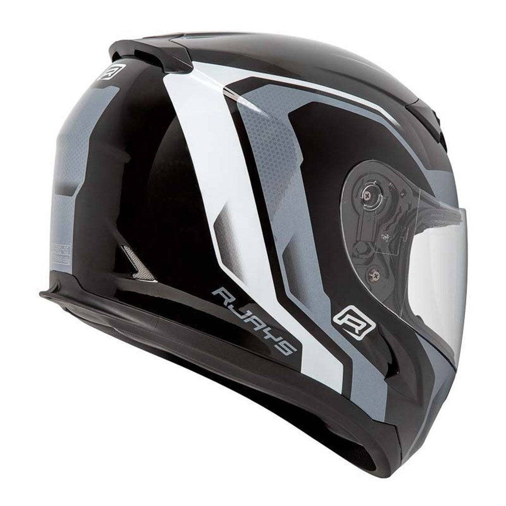 RJAYS GRID HELM GLOSS BLK/WHT (XS)  [ONC01]