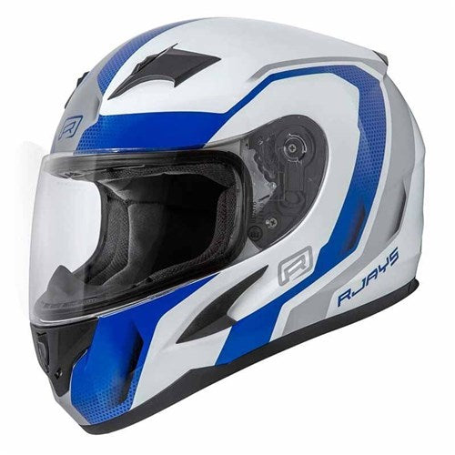 RJAYS GRID HELM GLOSS WHT/BLU (2XL)  [ONC01]