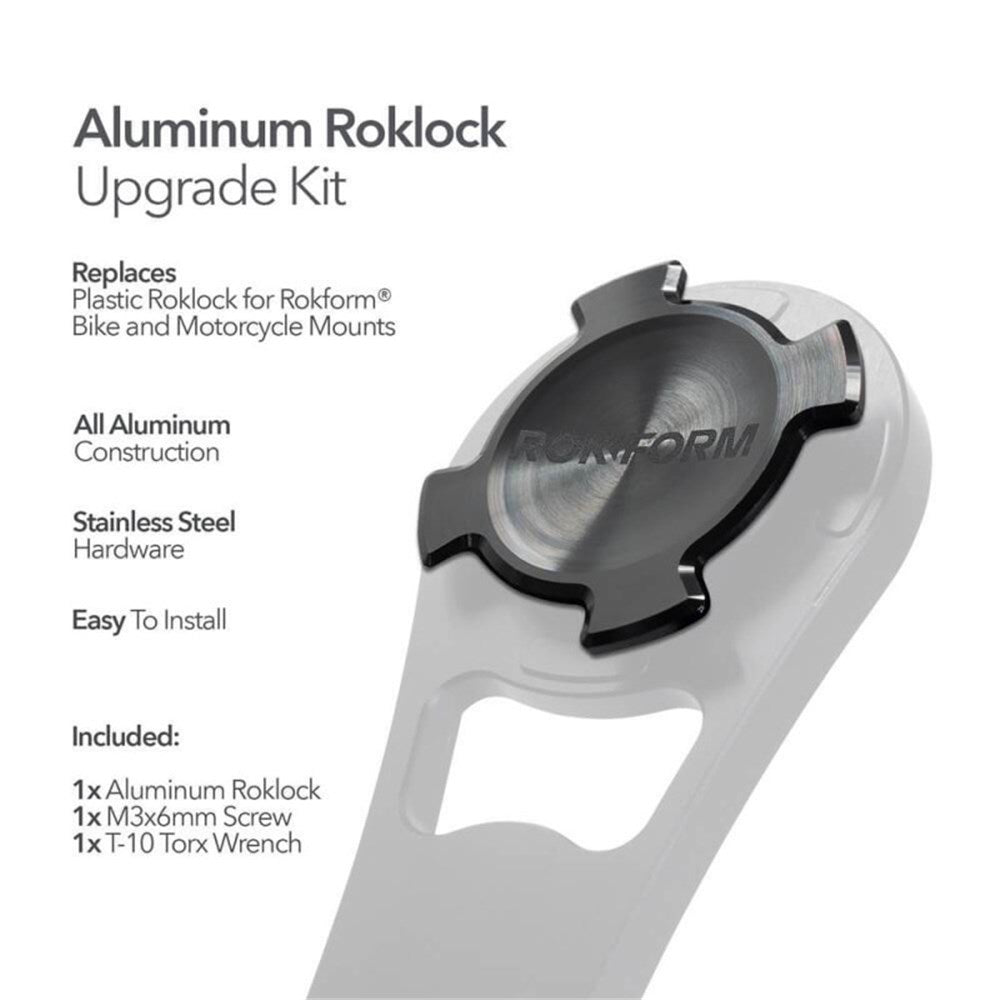 ROKFORM ALUMINIUM ROKLOCK UPGRADE KIT FOR MOTORCYCLE MOUNTS