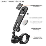 ROKFORM MOTORCYCLE HANDLEBAR CLAMP MOUNT BLACK [ONC01]