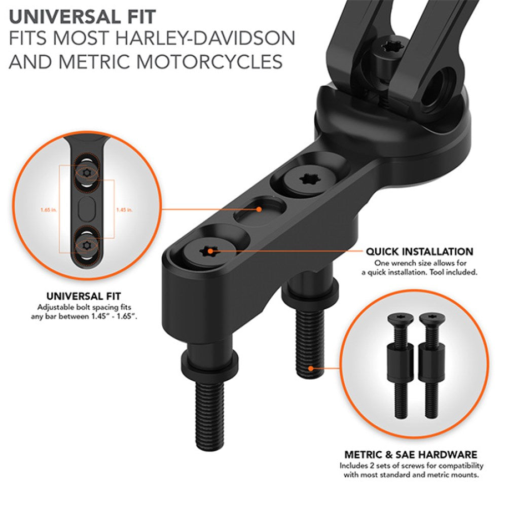 ROKFORM MOTORCYCLE PERCH MOUNT METRIC/INDIAN BLACK