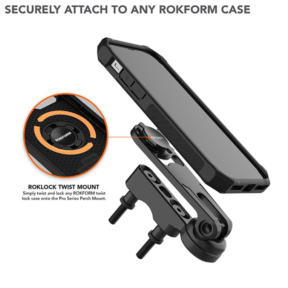 ROKFORM MOTORCYCLE PERCH MOUNT HARLEY BLACK [ONC01]