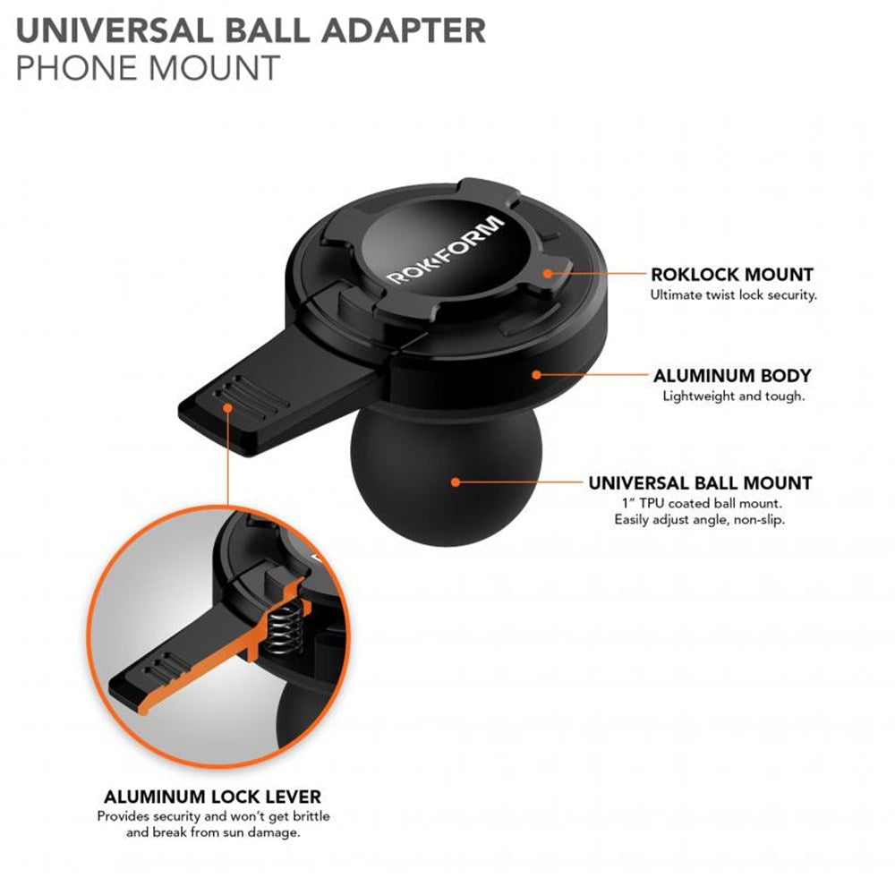 ROKFORM UNIVERSAL RAM MOUNT BALL ADAPTER 1 [ONC01]
