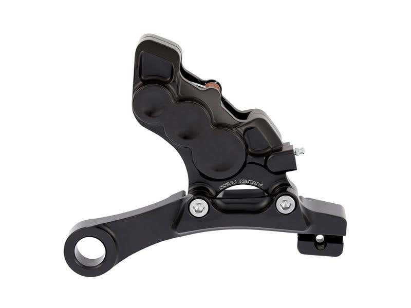 ARLEN NESS RIGHT HAND REAR 6 PISTON CALIPER & MOUNTING BRACKET - BLACK. FITS TOURING 2008UP