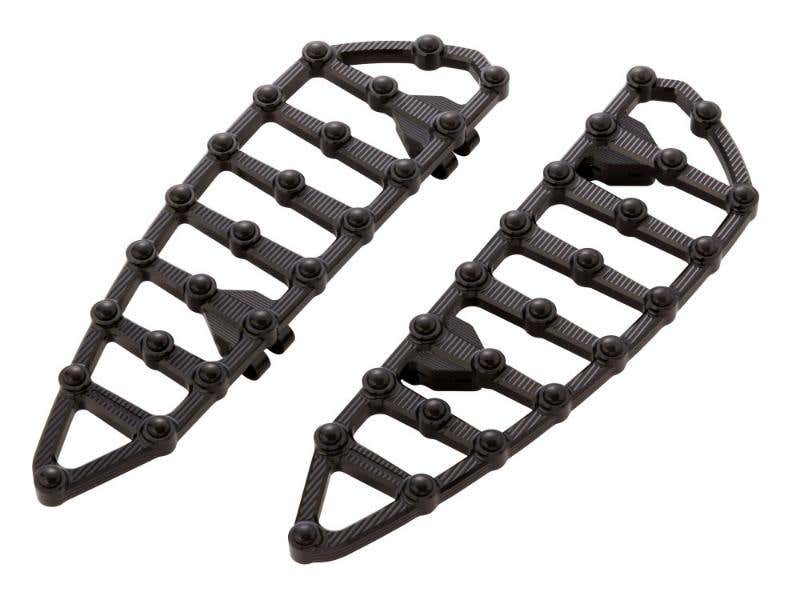 ARLEN NESS MX FRONT FLOORBOARDS - BLACK. FITS TOURING 1982UP & FL SOFTAIL 1986-2017