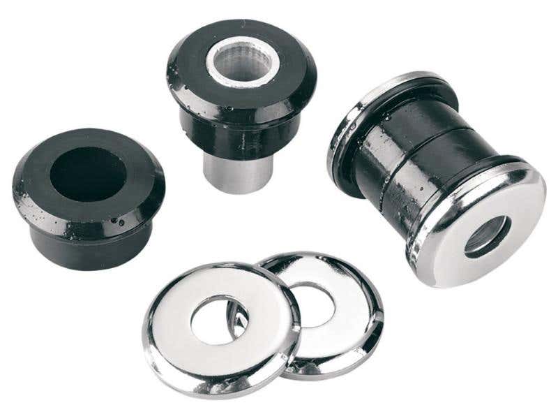 ARLEN NESS HEAVY DUTY POLYURETHANE HANDLEBAR DAMPER KIT - CHROME. FITS MOST BIG TWIN 1973-2017 & SPORTSTER 1973-2003.
