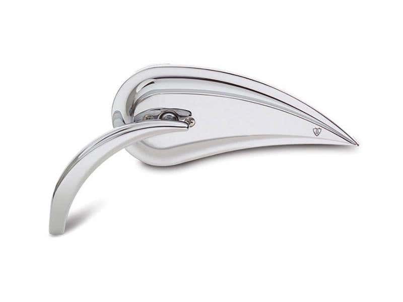 ARLEN NESS RAD III TEARDROP MIRROR WITH DIE-CAST STEM - CHROME. FITS RIGHT.