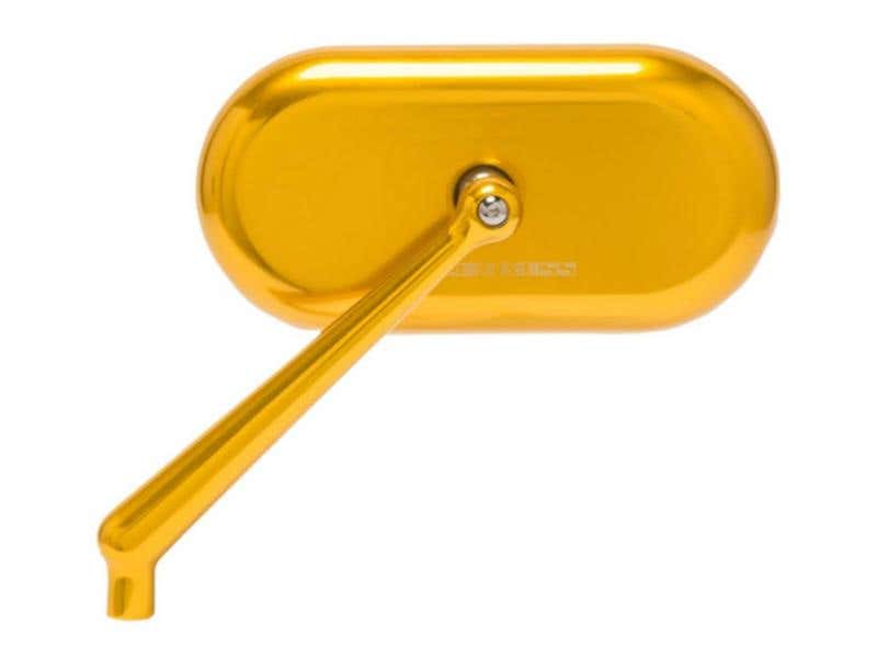 ARLEN NESS FORGED OVAL MIRROR - GOLD. FITS LEFT.