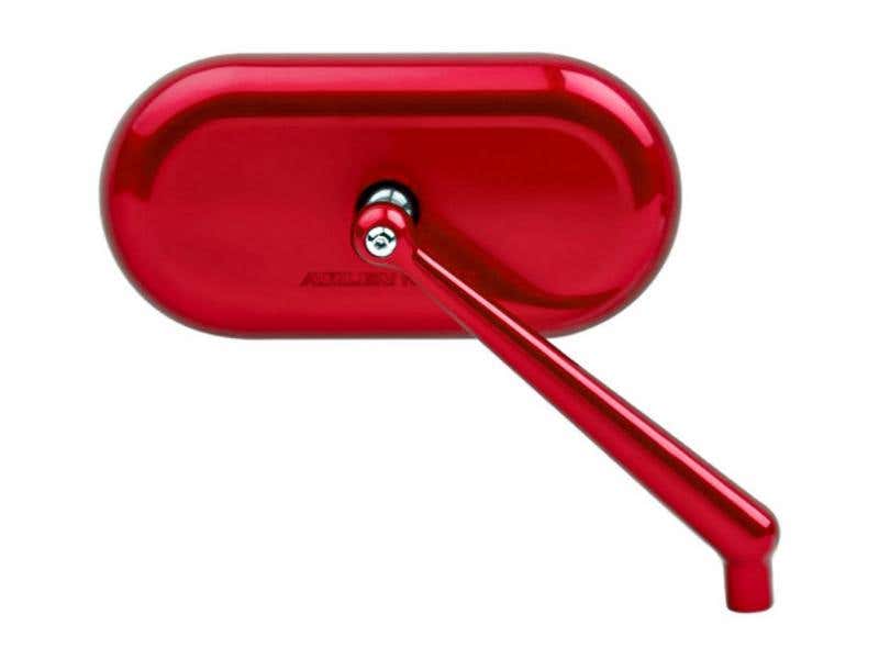 ARLEN NESS FORGED OVAL MIRROR - RED. FITS RIGHT.