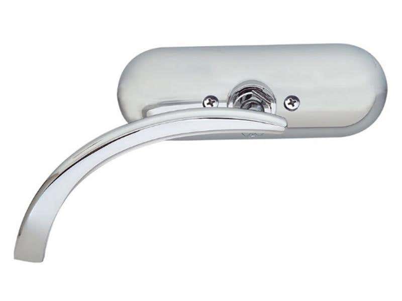 ARLEN NESS MINI OVAL MIRROR - CHROME. FITS LEFT.
