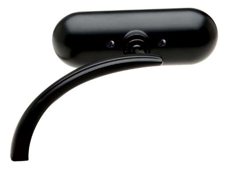 ARLEN NESS MINI OVAL MIRROR - BLACK. FITS LEFT.