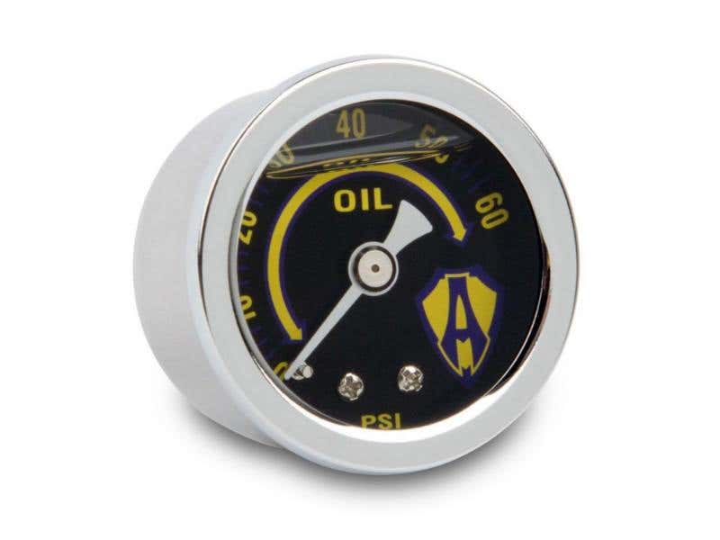 ARLEN NESS REPLACEMENT OIL PRESSURE GAUGE. 1-1/2IN. - CHROME.
