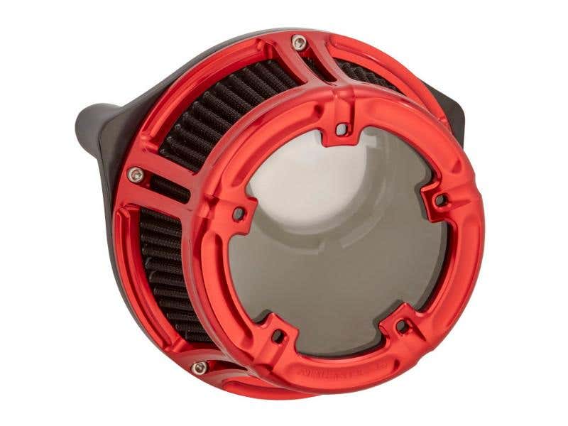 ARLEN NESS METHOD CLEAR AIR CLEANER KIT - RED. FITS TOURING 2017-2024 & SOFTAIL 2018-2024