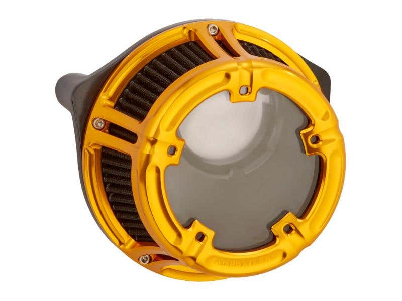 ARLEN NESS METHOD CLEAR AIR CLEANER KIT - GOLD. FITS TOURING 2017-2024 & SOFTAIL 2018-2024