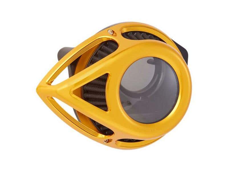 ARLEN NESS TEAR SUCKER CLEAR AIR CLEANER KIT - GOLD. FITS TOURING 2017-2024 & SOFTAIL 2018-2024