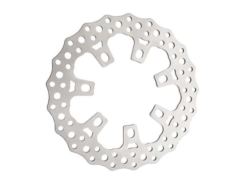 ARLEN NESS 11.8IN. FRONT JAGGED DISC ROTOR - STAINLESS STEEL. FITS TOURING LIMITED MODELS 2020-2023 WITH OEM WHEEL.