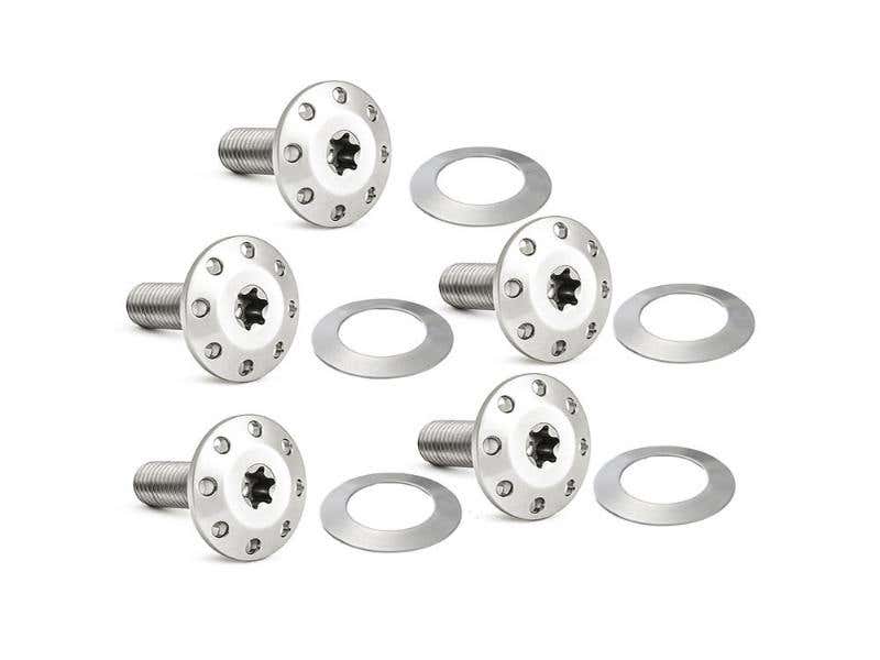 ARLEN NESS TITANIUM HOLESHOT FRONT BRAKE ROTOR BOLTS - POLISHED. FITS STREET GLIDE & ROAD GLIDE 2024UP WITH SPOKE MOUNTED DISC SPORTSTER S 2021UP & PAN AMERICA