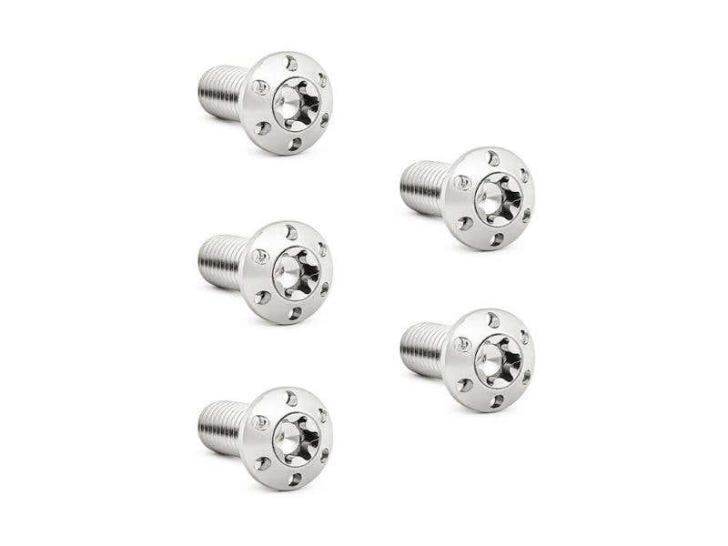ARLEN NESS TITANIUM FRONT DISC ROTOR BOLTS - POLISHED. FITS H-D BIG TWIN 1984UP & SPORTSTER 1984-2021