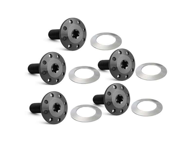 ARLEN NESS TITANIUM HOLESHOT FRONT BRAKE ROTOR BOLTS - BLACK. FITS STREET GLIDE & ROAD GLIDE 2024UP WITH SPOKE MOUNTED DISC SPORTSTER S 2021UP & PAN AMERICA 202