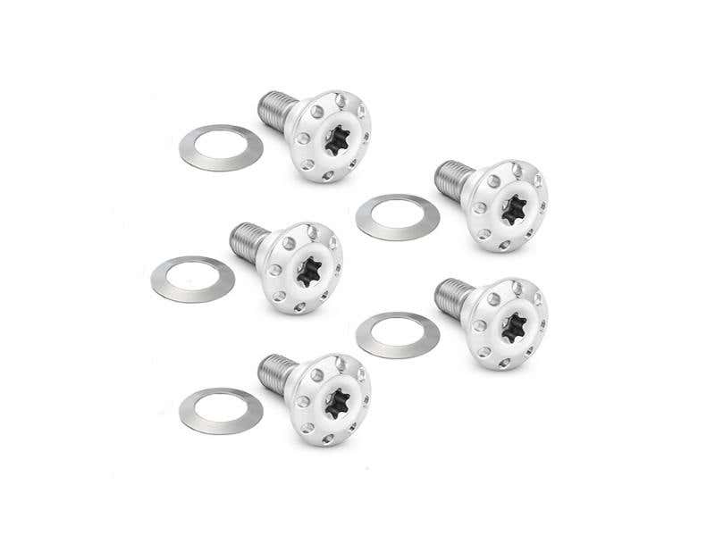 ARLEN NESS TITANIUM FRONT DISC ROTOR BOLTS - POLISHED. FITS DYNA 2006-2017 & V-ROD 2002-2017