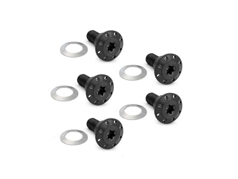 ARLEN NESS TITANIUM FRONT DISC ROTOR BOLTS - BLACK. FITS DYNA 2006-2017 & V-ROD 2002-2017