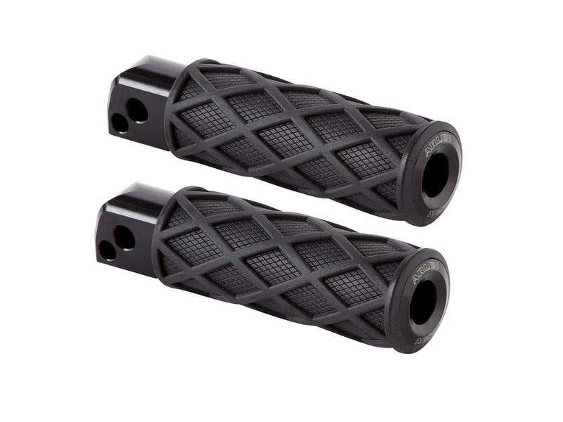 ARLEN NESS DIAMOND FOOTPEGS - BLACK. FITS SOFTAIL 2018UP REAR PASSENGER