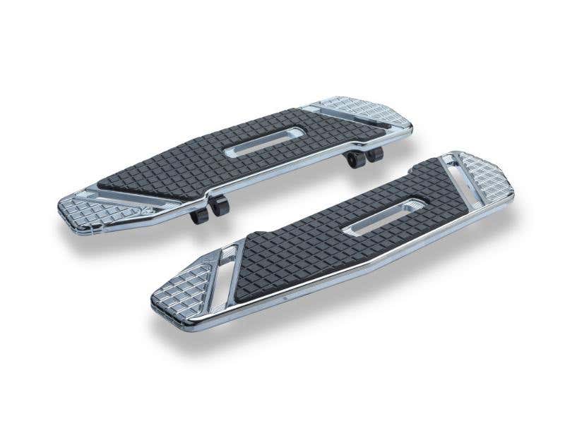 ARLEN NESS SPEEDLINER FRONT FLOORBOARDS - CHROME. FITS TOURING 1982UP & FL SOFTAIL 1986-2017