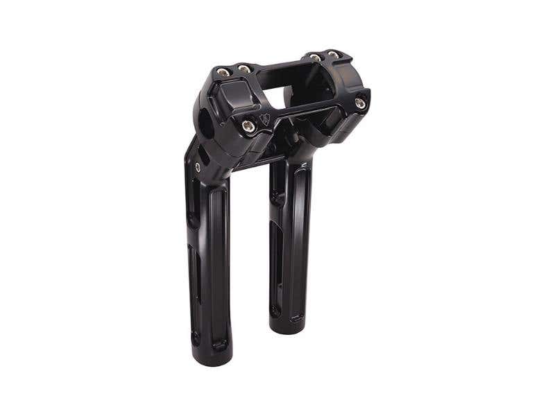 ARLEN NESS 10IN. METHOD KICKBACK RISERS - BLACK. FITS SOFTAIL STREET BOB LOW RIDER ST STANDARD & BREAKOUT 2018-2024