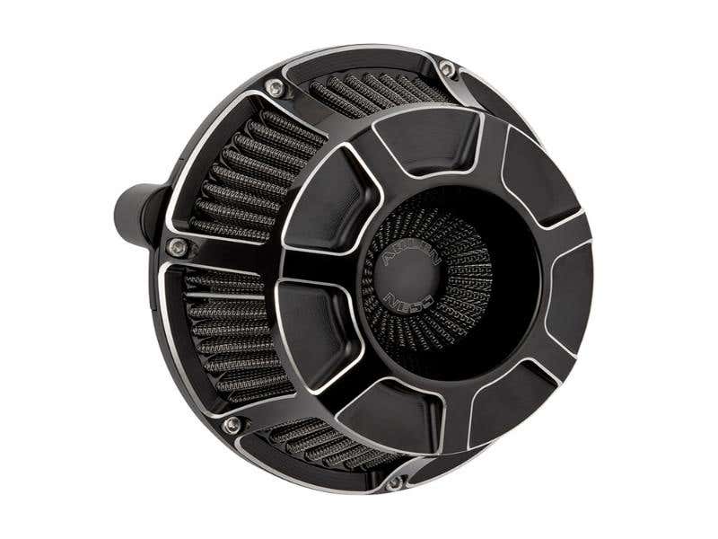 ARLEN NESS BEVELED AIR CLEANER KIT - BLACK. FITS CVO TOURING 2023UP STREET GLIDE & ROAD GLIDE 2024UP TOURING 2025UP & SOFTAIL 2025UP